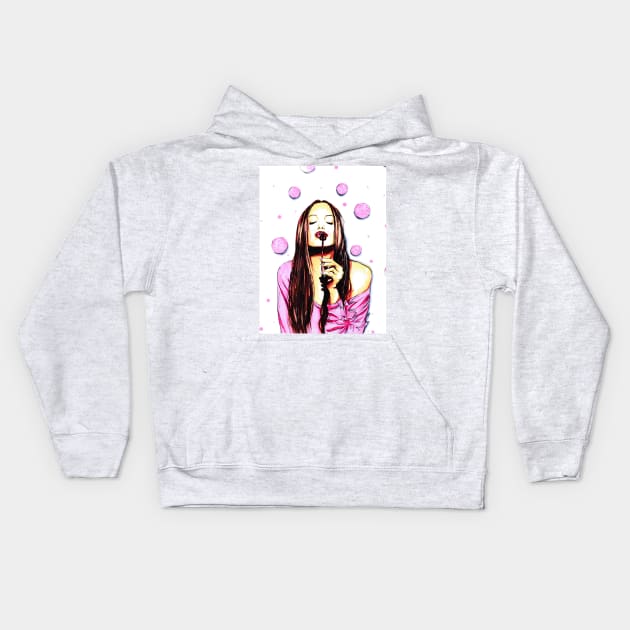 Angelina Jolie Kids Hoodie by Svetlana Pelin